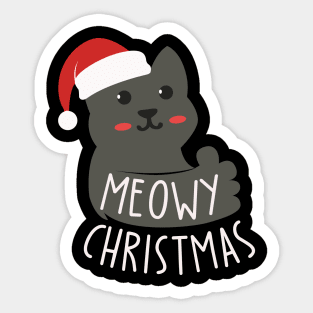 Christmas cat - meowy christmas Sticker